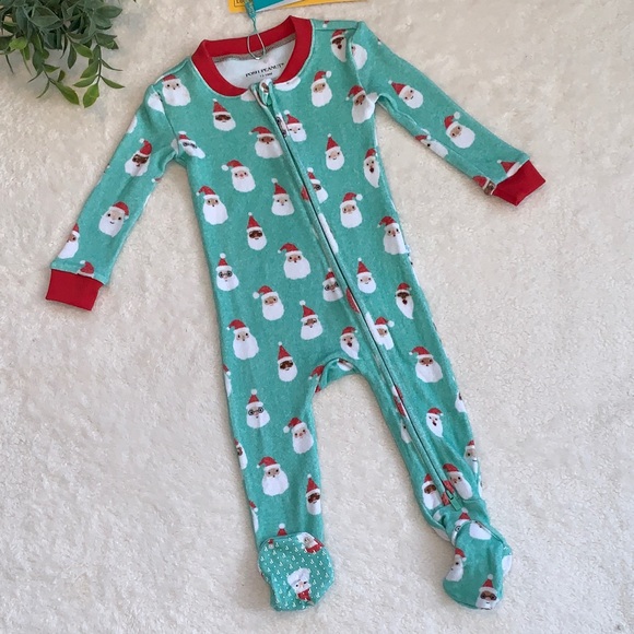 NWT Posh Peanut Pacci Santa Medley Footie 12-18M - Picture 1 of 8